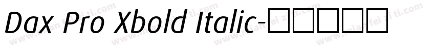 Dax Pro Xbold Italic字体转换